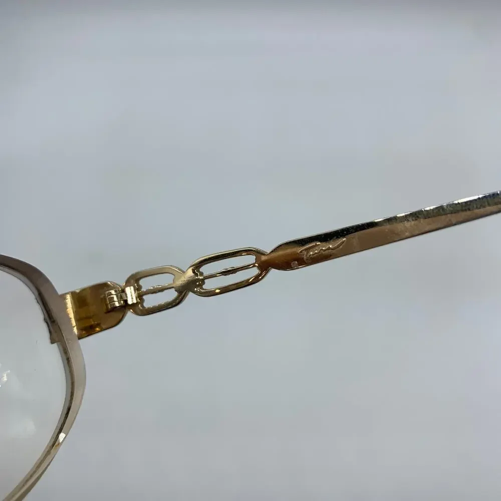 Women's Prescription Gold Color Glasses 56 15